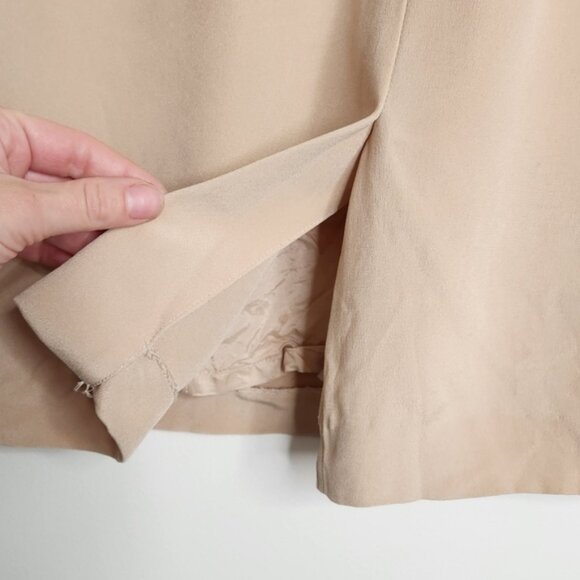 Vintage Pull On Neutral Tan Pencil Skirt Size - Picture 7 of 12